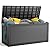 100 Gallon Resin Deck Box, Lockable Patio Outdoor Storage Box for Furniture, Garden Tools and Tools Storage, Waterproof Outside Storage Boxes - Black