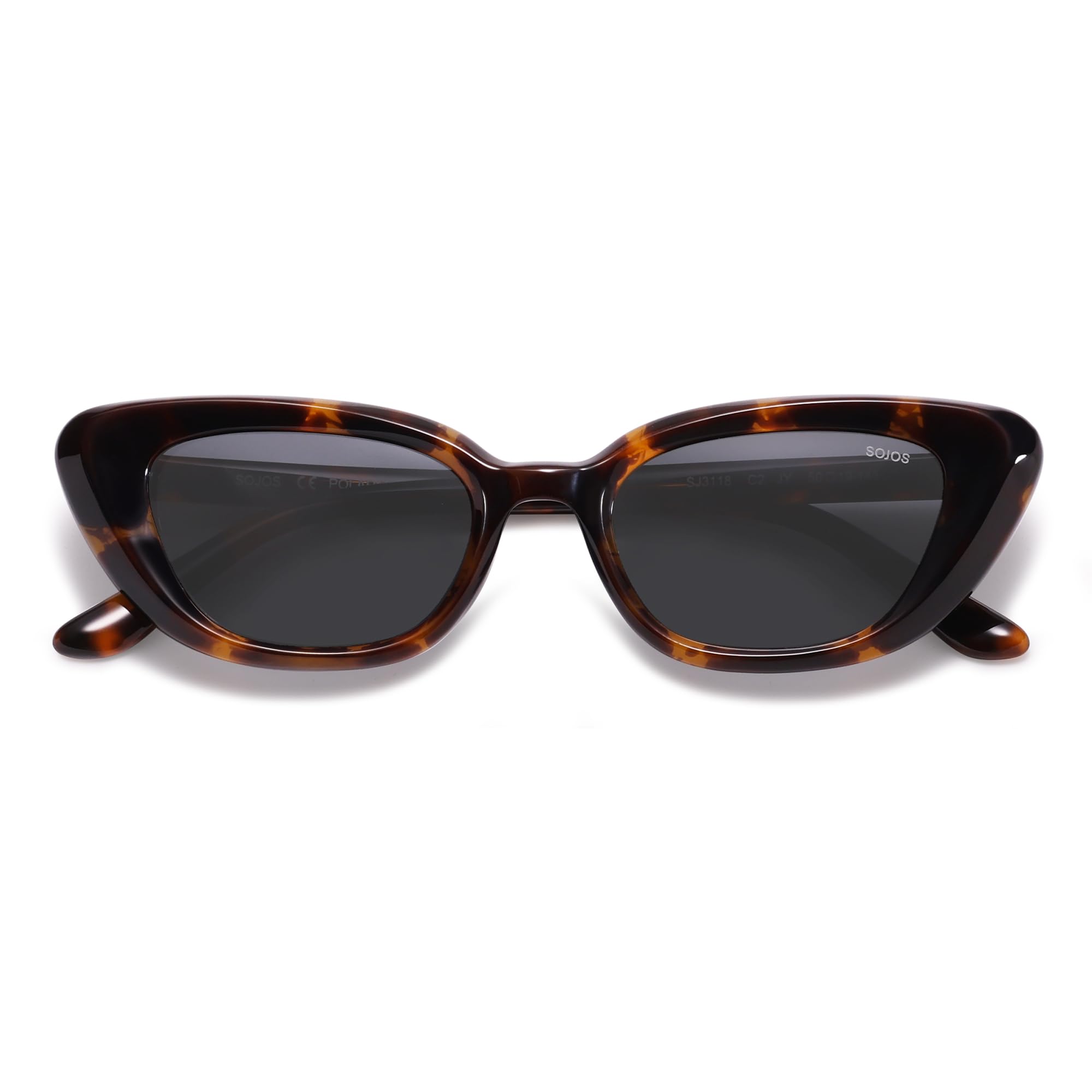 SOJOS Gafas de sol polarizadas de acetato de ojo de gato para mujer ARIA