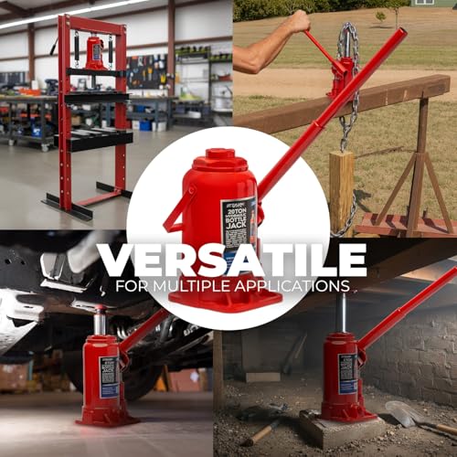 Image of XtremepowerUS Hydraulic Bottle Jack (20 Ton) Portable Hydraulic Jack Lift Height Farm RV Truck Equipment Automotive Shop