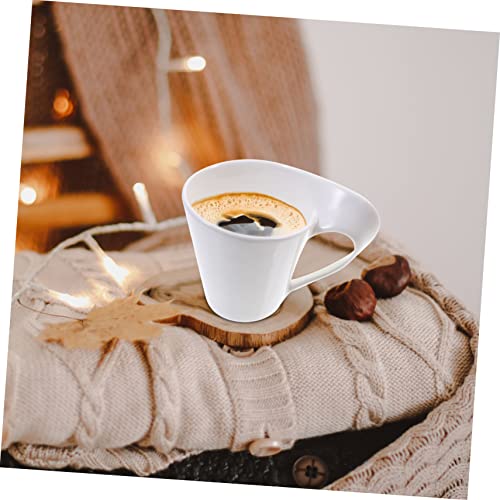 ABOOFAN 6pcs Coffee Cup Tea Cup with Saucer Afternoon Tea Cup Americano Cups Kids Coffee Mug Porcelain Coffee Mug Kids Suits Vintage Mugs Latte Milk Tea Cup Ceramics Child White - Image 5