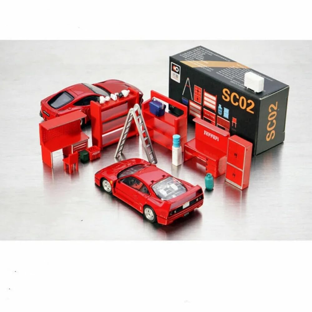 ☆ 1/64 Diorama Item 1 Set 1/64 Scale Garage Furniture Tools Diorama Model Car