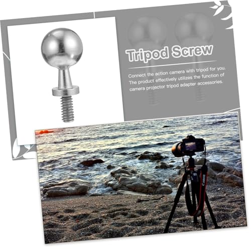 Tornillo de tripié para cámara proyector adaptador esférico compacto trípodes 3 piezas 6