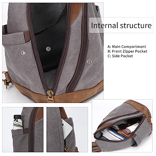 Mochila tipo bandolera canvas ligera para ciclismo y senderismo miniatura 4