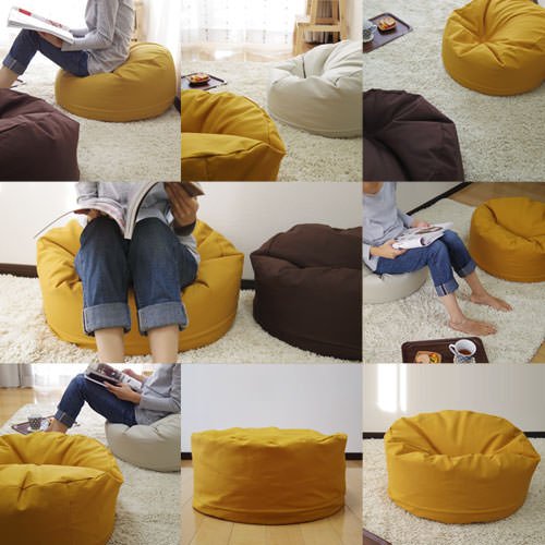 fabrizm 日本製 コラムビーズクッション 専用カバー 直径60cm×高さ30cm オックス イエローオーカー 1065-ye Amazon.co.jp: fabrizm 日本製 コラムビーズクッション 専用カバー