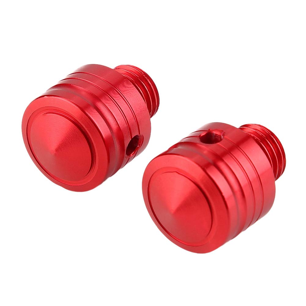 Uniwersalne zatyczki zaślepiające do lusterek, korki uchwytu lusterka, pokrywy M10 x 1,25, aluminium, czerwone, motocykl, skuter, lusterko wsteczne, śruba montażowa, skuter