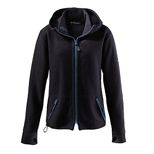 Preisvergleich Produktbild Mufflon Damen Walk-Jacke Jonna Schurwolle Kohle / RV in Petrol XL