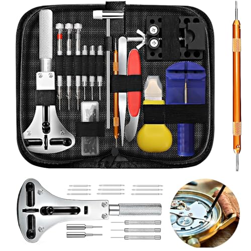 Kit Relojoeiro, 147 Peças Kit Relojoeiro Ferramentas, Kit de Reparo de Relógio, Kit Relojoeiro Profi