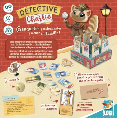 Jeu Classique Iello Détective Charlie – Jeu Coopératif d'Enquête 1 à 5 Joueurs - vue 5