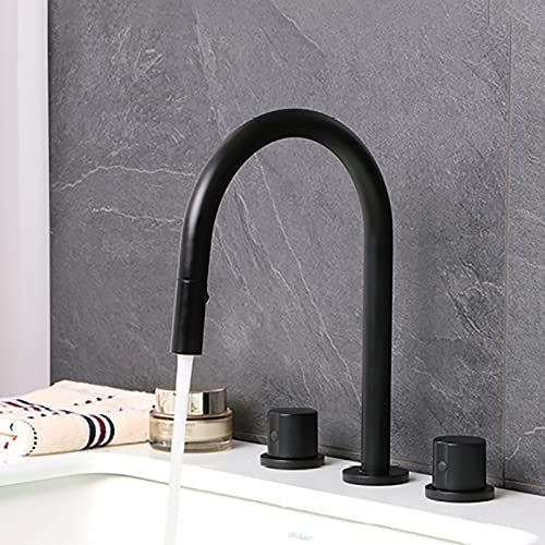 Grifo giratorio 360° para baño con manguera extraíble y doble chorro 3