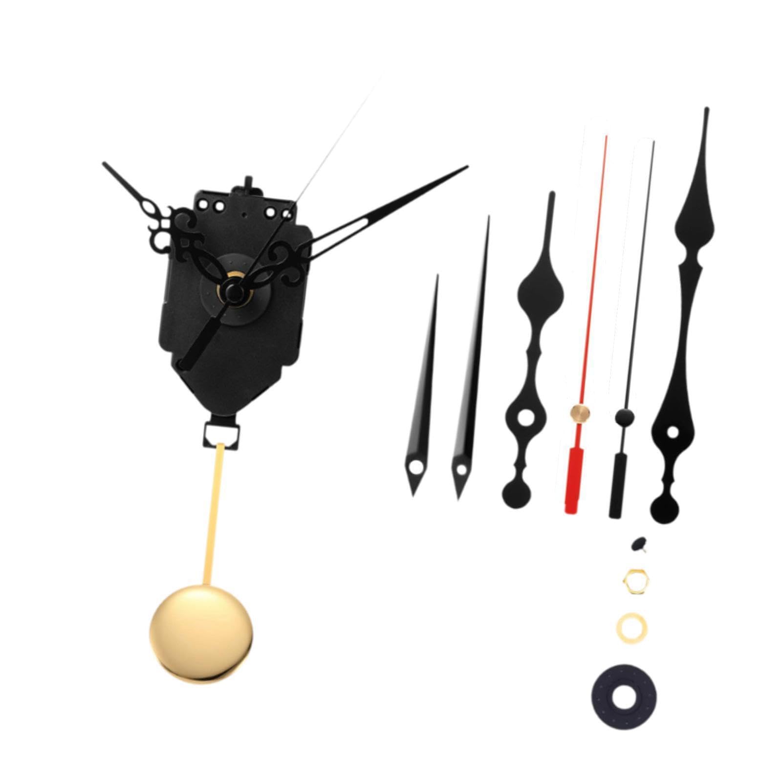 TWISAXC Metal Pendulum Wall Clocks Craft Clocks Wooden for Creative Decor Fix Replacement Kit Pendulum Clock Movement, Style E