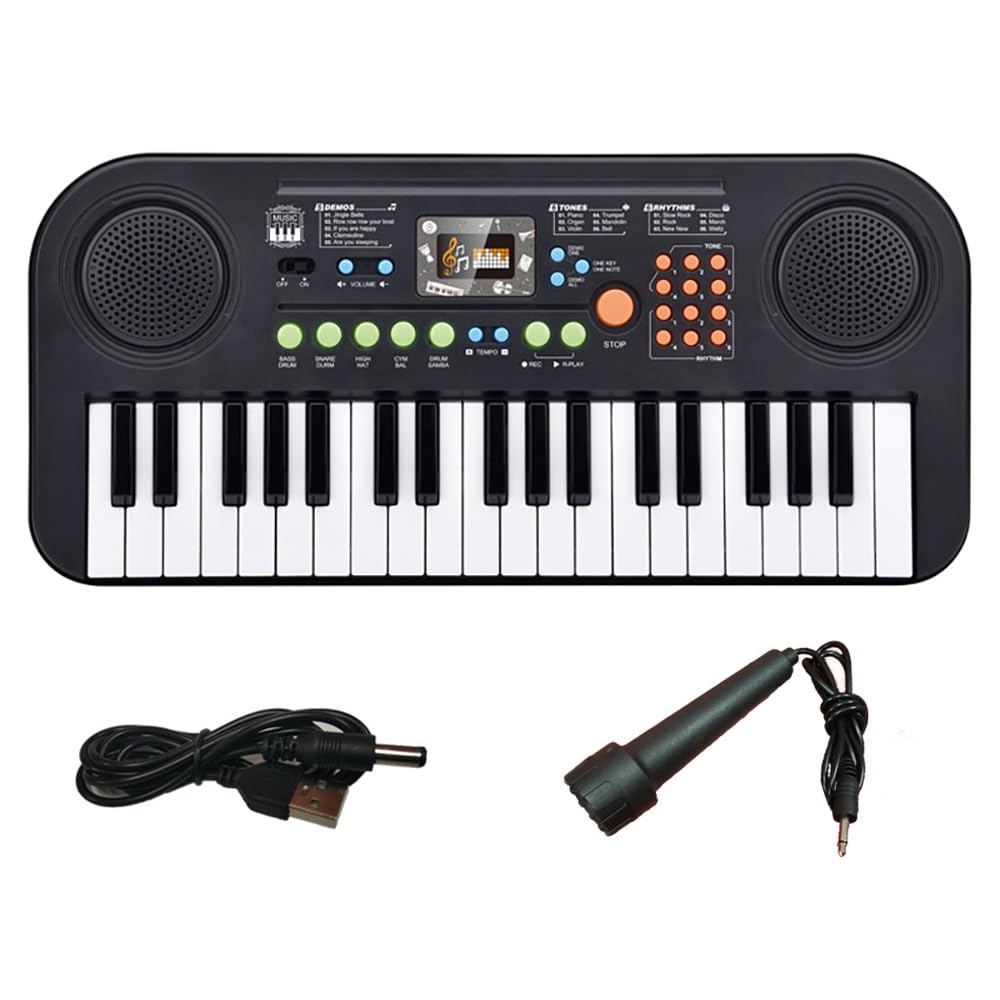Tastiera elettronica musicale digale a 61 tasti Piano elettrico multifunzionale per bambini per studenti di pianoforte con funzione microfono 2024  18