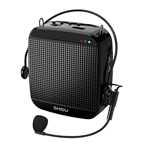 Portable Voice Amplifier 15W,SHIDU Personal Speaker Microphone Headset Rechargeable Mini Pa System for Teachers Tour Guides Coaches Classroom Singing Yoga Fitness Instructors (S512-Black)