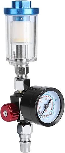 Miniatura 9 de Medidor de presión de aire, herramientas de reparación de carrocería Pistola neumática Regulador de presión de aire Medidor en línea Aceite Trampa