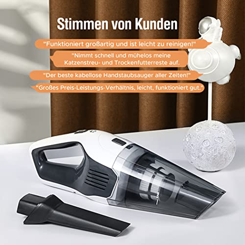 NeriMamts Handstofzuiger accu zonder zak, 2600 mAh tafelstofzuiger mini auto stofzuiger draadloze hand, dierenharen autostofzuiger voor thuis op de bank 30 min lange looptijd accuzuiger - Image 8