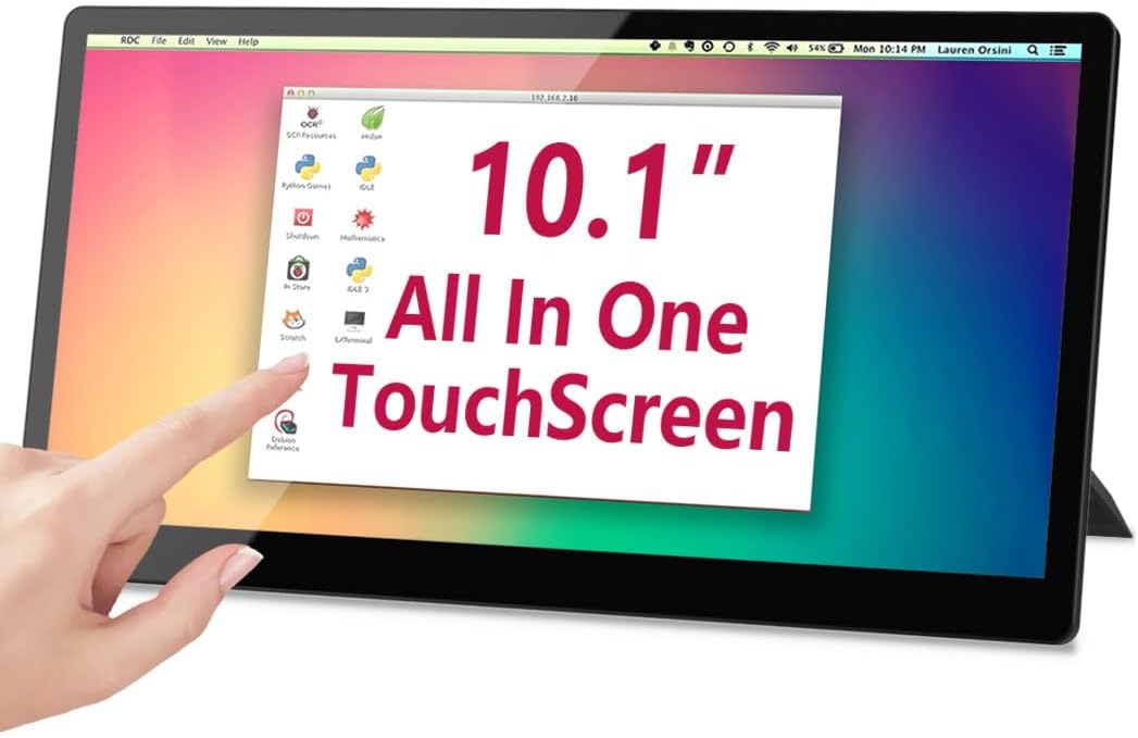 MageCore Touch Scren Monitor 10.1" Compatible with Raspberry Pi CM5 / CM5 Lite Tablet with PCIe ExtenderUSB, HDMI Output, GPIO for STEM, IoT, AI Programming, Learning, Maker Projects