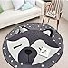 ASSR Tapis rond de 99,1 cm de diamètre pour le salon, la chambre à coucher, la chambre d'enfant, la chambre de bébé (renard)