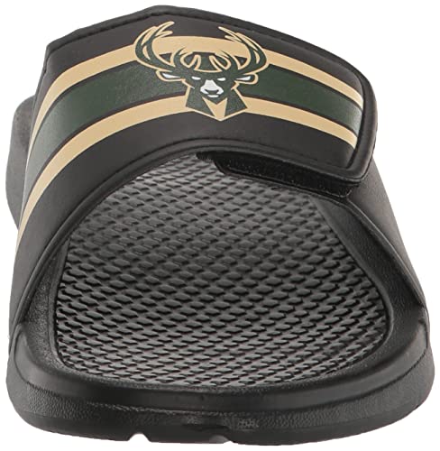Foco FFSSNBSTPLGCV Milwaukee Bucks Nba Mens Stripe Legacy Sport Slide thumb #1