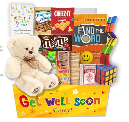 GET WELL SOON care package Gift for KIDS in recovery | Teddy Bear, Candy &...