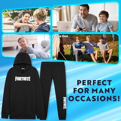 Fortnite Tracksuit Set for Boys, Teens, 2-Pc Hoodie & Joggers, Pullover Sweatshirt with Kangaroo Pocket, Gamer Gifts for Boys4