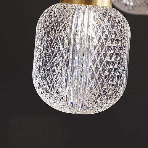 Lámpara de araña moderna G9 con cristal ajustable para comedor 6