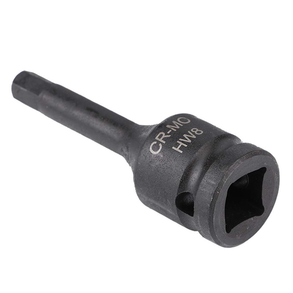 Set di 8 Chiavi a Bussola Esagonali 1/2 Pollice, Chiave a Impulsi H5-H19 Set di Bussole a Percussione Esagonale Interno con Cassetta degli Attrezzi per Pistola a Percussione a Cricchetto