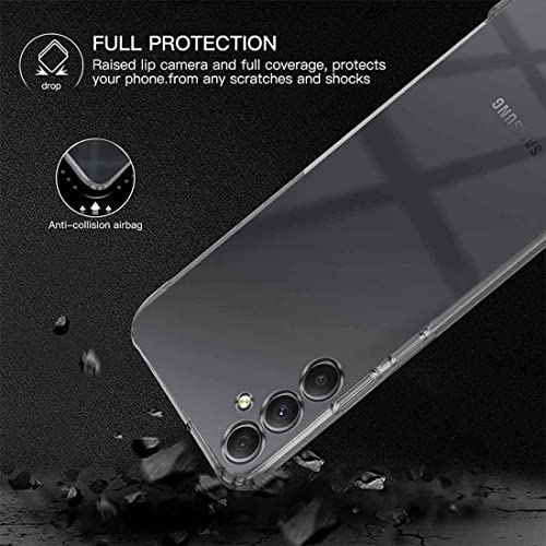 Image of Fashionury Crystal Clear Case for Samsung Galaxy A34 5G | Yellowing Resistance | Transparent TPU Silicone | Raised Camera Lips | Slim Transparent Cover