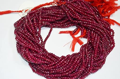 Rubis naturel facetté 5mm de qualité gemme pour la haute joaillerie créative