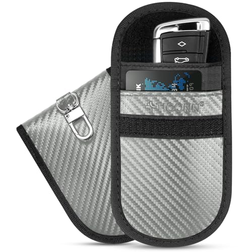TICONN 2PK Faraday Bag for Key Fob, 3.25