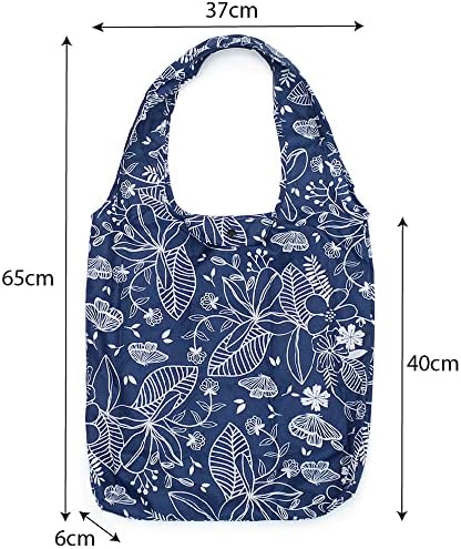 Fashionstationery.com Reuseable Shopping Bags 4 Pack Grocery Foldable Tote Bag Groceries Folding Bag For Life Shopper Tote Bags Bulk