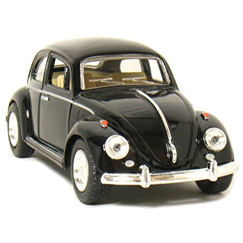 Image of Vintage Die-Cast Metal Toy Car with Openable Doors & Pull Back Action, 1:36 Scale Classic Model Vehicle, Durable Metal Body, Kids Toy Gift for Boys & Girls 3+ Years (Pack of 1) (Black)