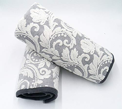 Toalla de baño para spa en casa con Jacquard floral gris Lex's Linens 4
