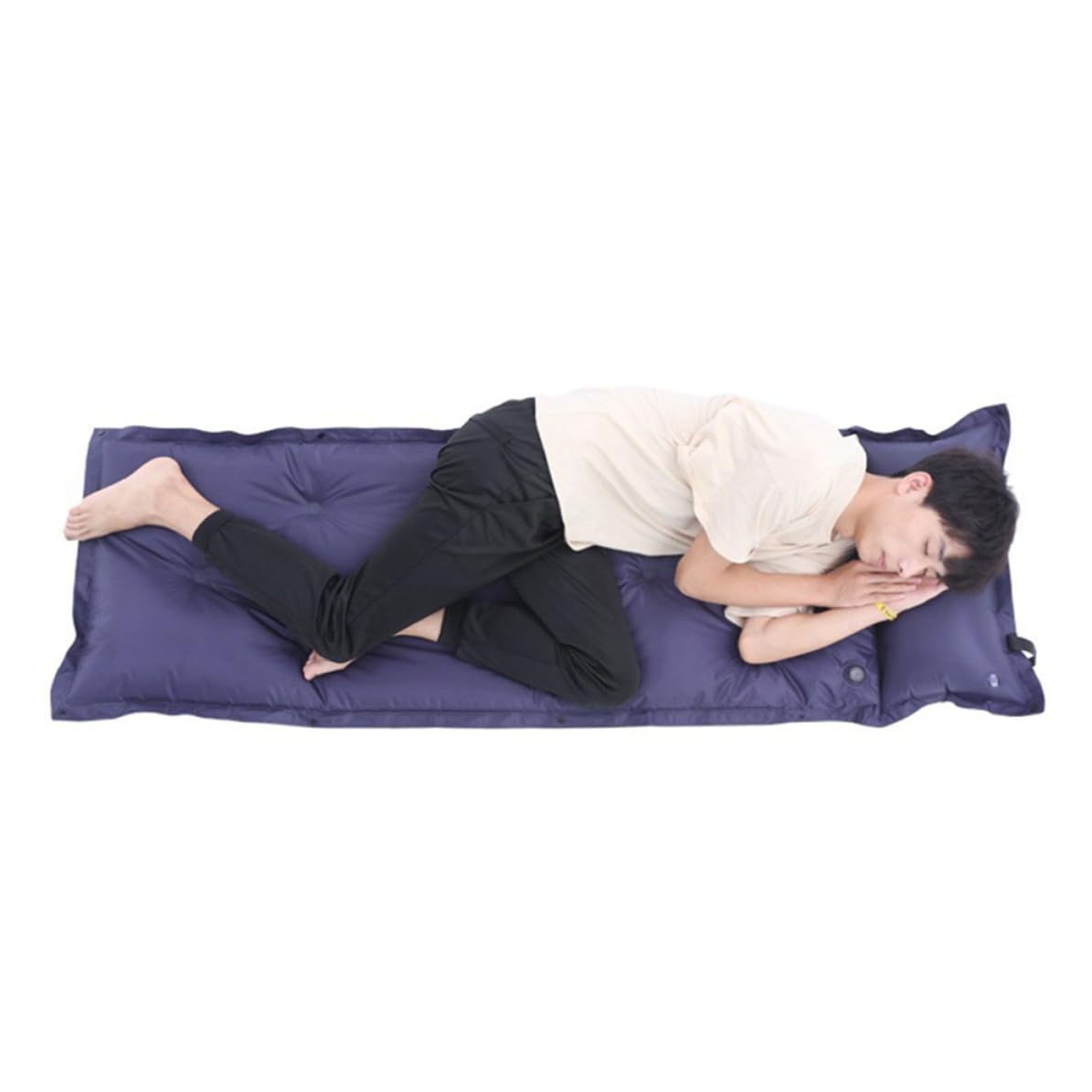 Colchón de Camping Autoinflable Azul Material Confiable y Diseño Compacto para Acampada, Playa y Actividades al Aire Libre