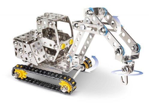 Eitech C11 Metallbaukasten - Minibagger/Kran Set, 320-teilig