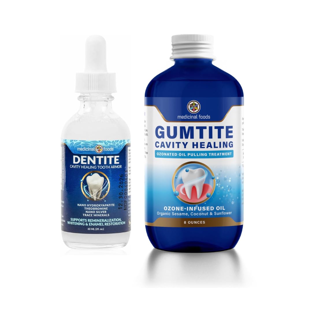 Dentite Gumtite Oral Care System Dentite Enamel Repair Liquid Gumtite Ozonated Mouthwash Oil Natural Cavity Defense Gum Detox