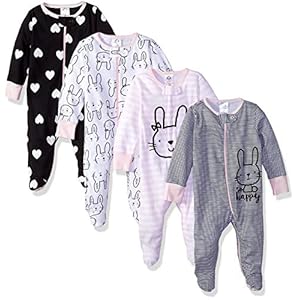 Gerber Baby Girls 4 Pack Sleep R...
