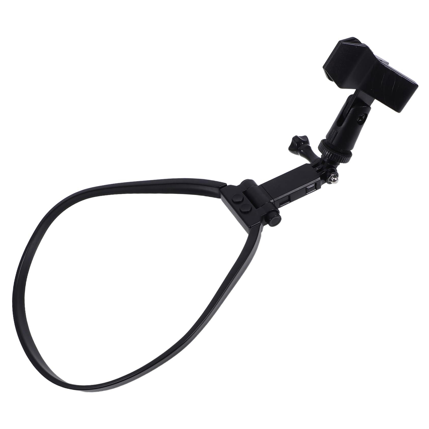 Yardwe Adjustable Neck Mic Holder Hands Microphone Rack for Outdoor Live Streaming Ergonomic Design Secure Grip Freedom of Movement Compatible with Various Microphones