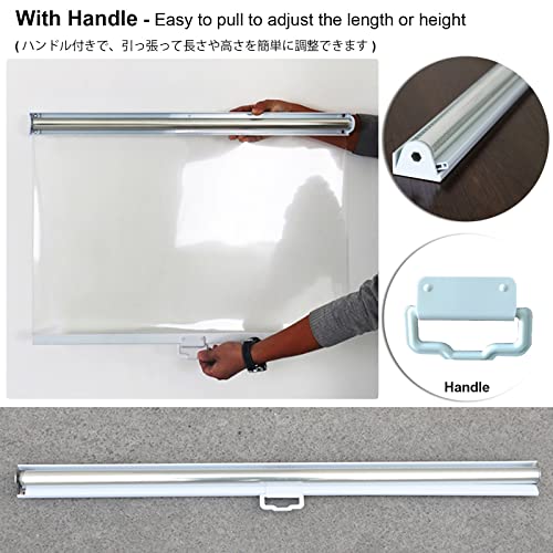 Persiana enrollable de plástico transparente para vitrina de verduras, persiana para refrigerador comercial con asa