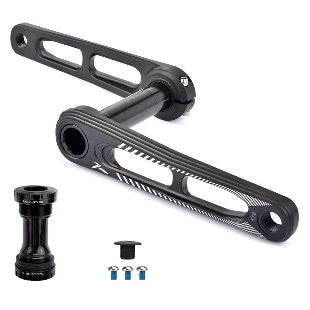 Guarnitura da 170 mm per bici da strada, guarnitura scheletrica integrata cava con movimento centrale BSA BB da 68 mm per BMX pieghevole, compatibile con 7/8/9/10/11/12 velocità, lega di alluminio.