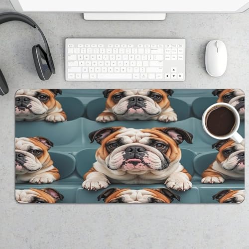 Funny English Bulldog Desk Pad grande 30x60 cm miniatura 5
