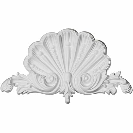 Ekena Millwork ONL09X06X01CO 9 3/8 inch W x 5 1/2 inch H x 1 inch P Cosmo Onlay, White