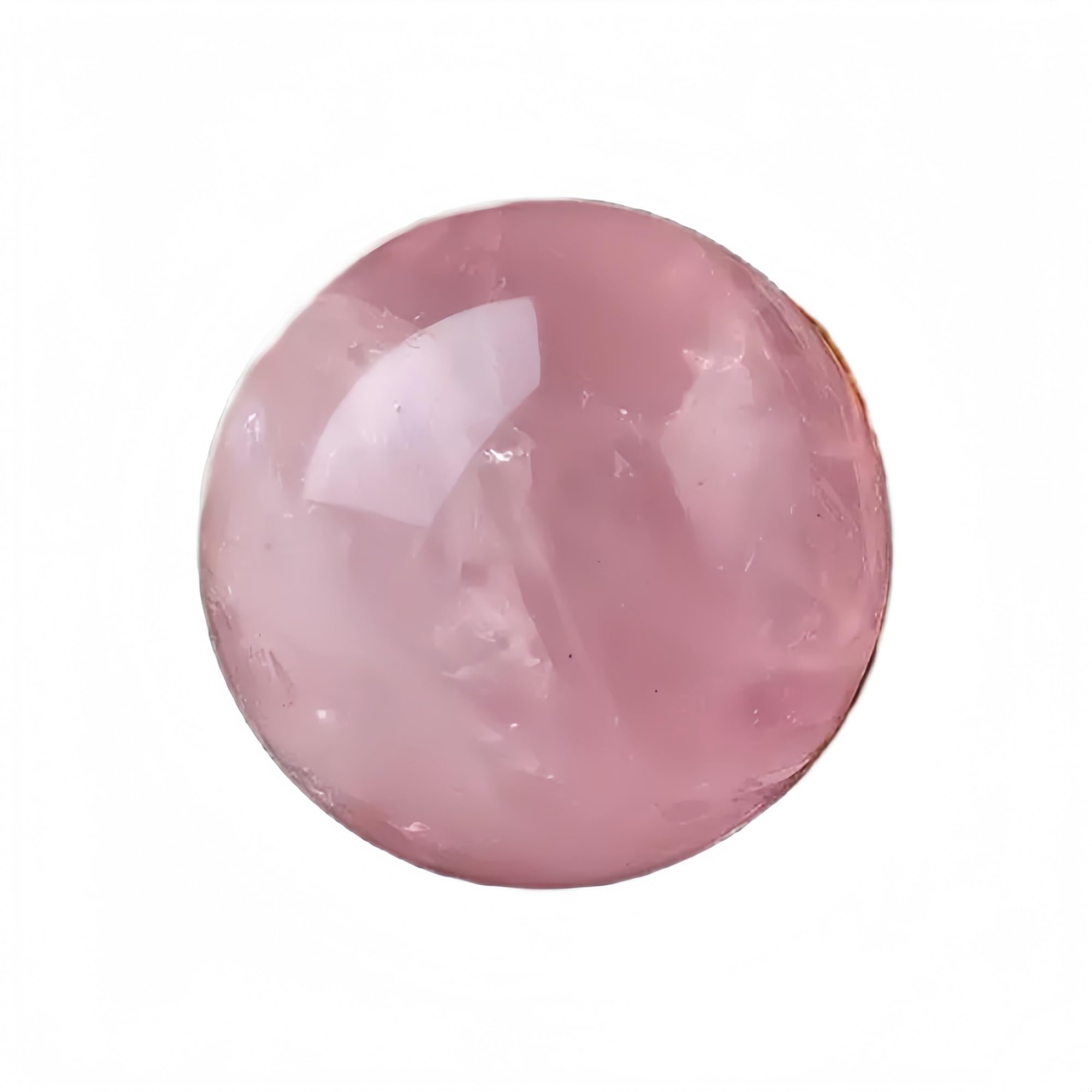 LLMWFA Decorative Ball Natural Crystal Spheres Round Sphere Balls, Tigers Eye/Citrine/White Quartz Polished Ball 1pc(Rose quartz,55mm)