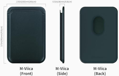 Miniatura 10 de Sinjimoru Billetera magnética para tarjetas, cartera de cuero vegano de alta calidad para teléfono MagSafe para 3 tarjetas, compatible con iPhone 15
