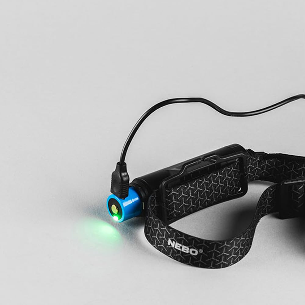 NEBO Einstein 1000 Flex - Lampada frontale ricaricabile con 5 modalità di illuminazione - Accessori per il campeggio e l'escursionismo - Torcia frontale per corsa e sport all'aperto