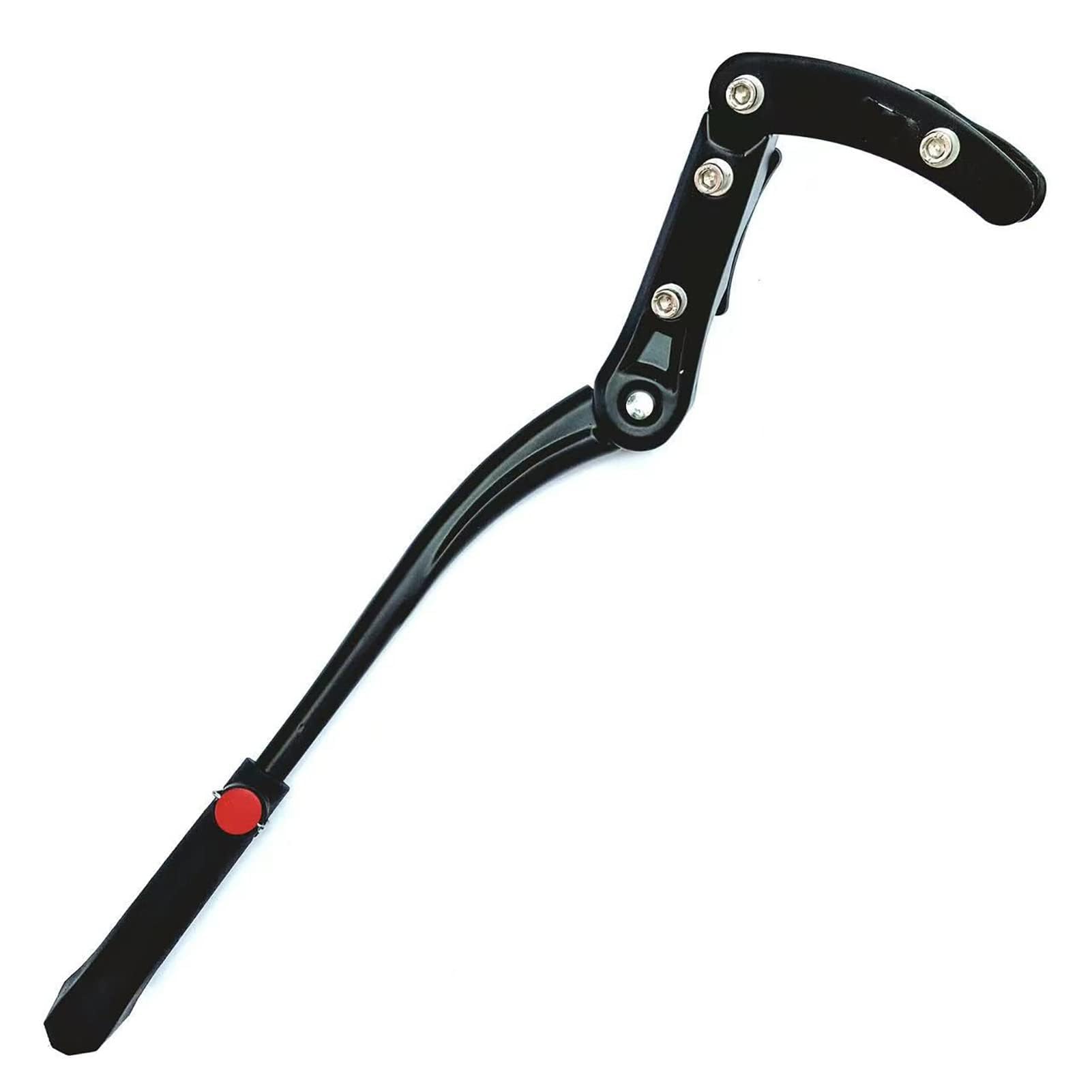 Béquille De Vélo, 48-52cm/18.90-20.47in Béquille De Vélo Latérale Arrière Réglable Universelle En Alliage D'aluminium Pour Vélo De Route De Montagne (noir)