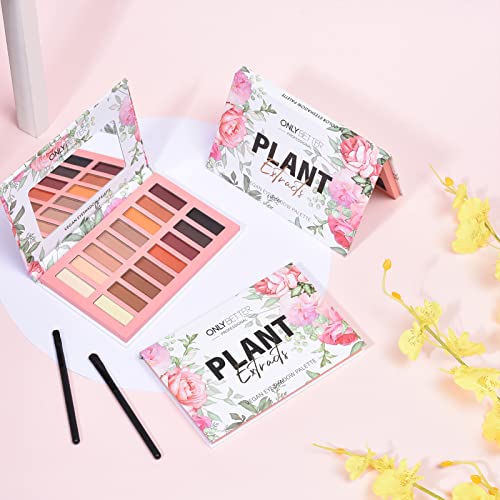 Onlybetter Vegan Eyeshadow Palette High Pigmented Brown Eyeshadow Palette Easy To Blend Color Fusion 16 Shades Metallic And Shimmer Nude Eyeshadow Palette Long Lasting Sweatproof And Waterproof #TOP7