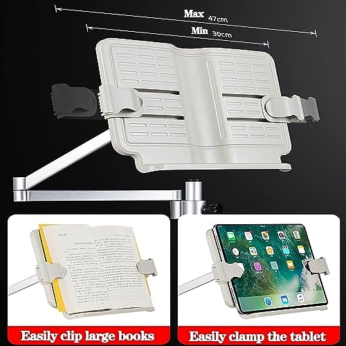 Floor Bookstand,Reading Stand Book Stand Document Holder,Reading Rest Cookbook Cook Book Holder Floor Stand Bookrest Foldable Book Stand Reading Stand Holder,360° Rotating Angle (No lamp)