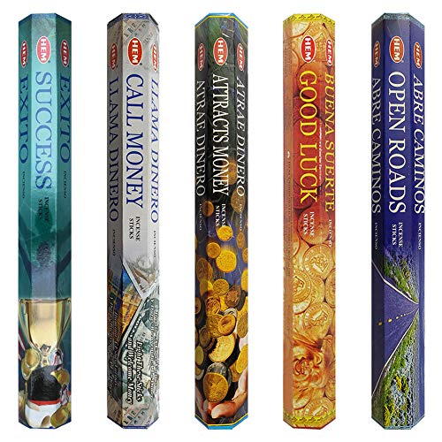 ヘム インセンススティック バラエティパック #5 インセンススティックホルダー 5つの金額と成功がテーマのフレグランス付き