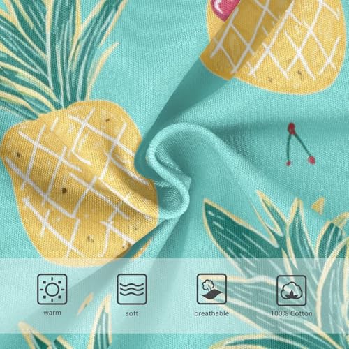 Wusikd Cute Pineapples Boys' Underwear Cotton Cherry Turquoise Boys Briefs Soft Toddler Underwear 2T3