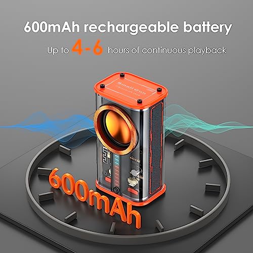 BSZHI Transparent Wireless Bluetooth Speaker Portable Mini Speaker with LED Colorful Lights Stereo Sound TWS Small Speakers for Office, Party Camping, Shower, Home, Travel - image 8