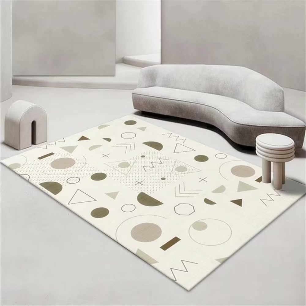 Tapis de sol gris 140x200cm pour réchauffer un carrelage froid de salon